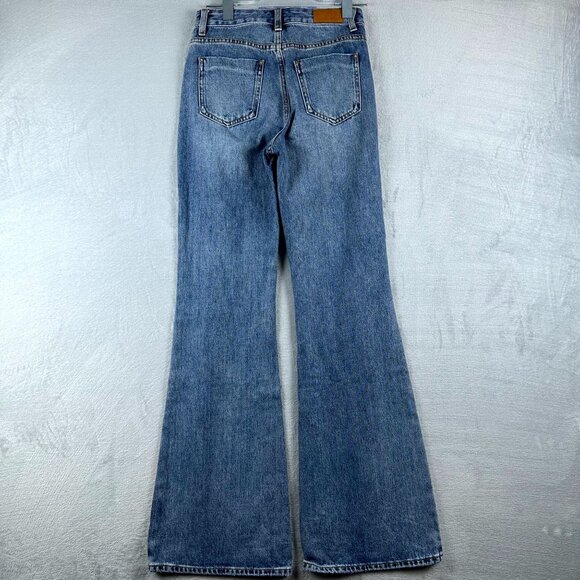 Zuccos Vintage 1992 Women's High Rise Flare Jeans 100% Cotton Blue Size 26 - Picture 2 of 10
